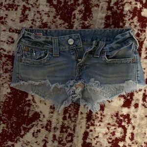True religion Joey cutoff shorts